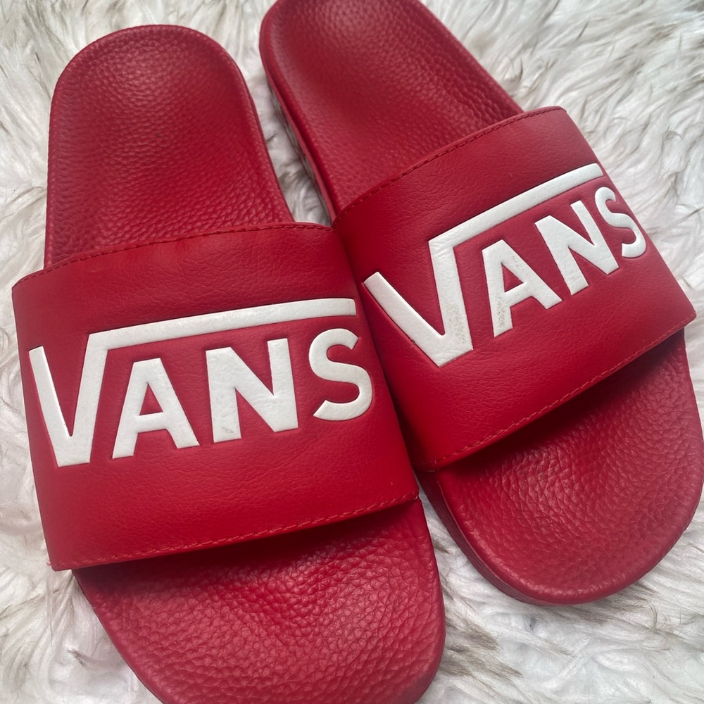Red Vans Slides - image 3